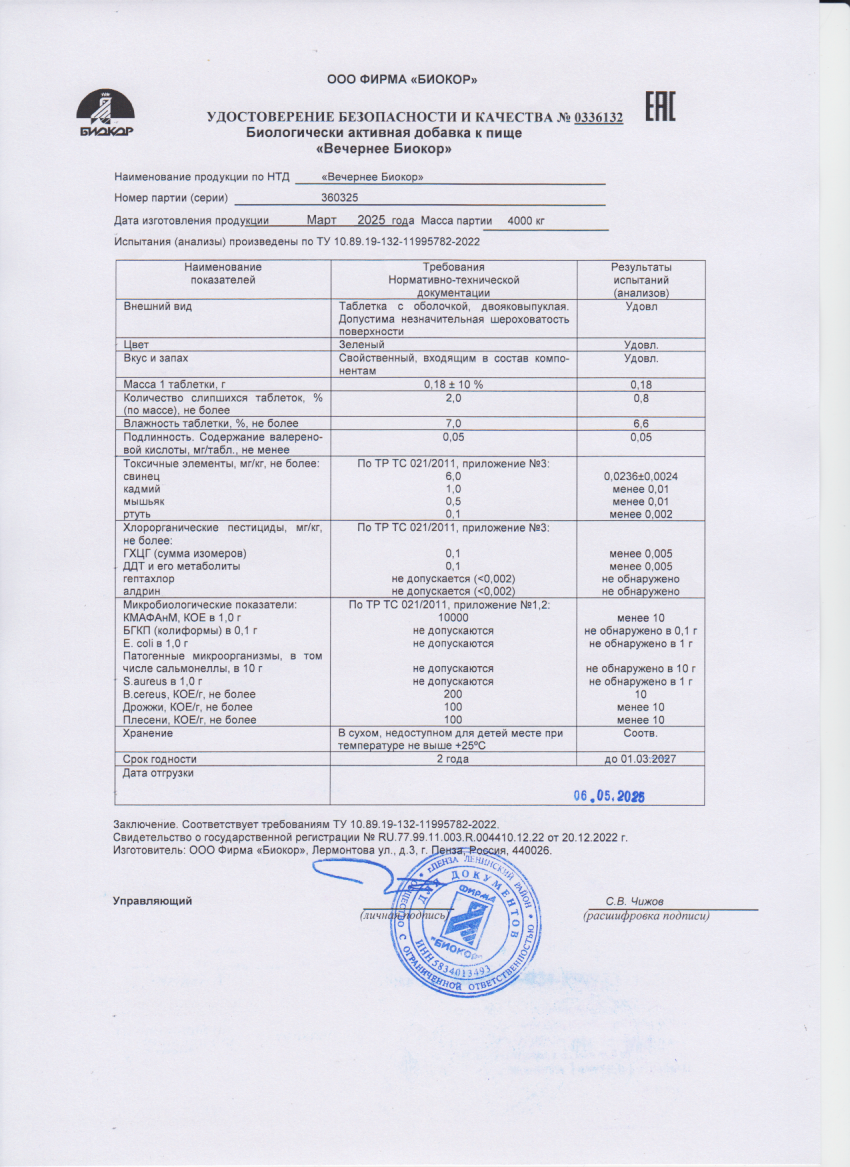 Паспорт №032025